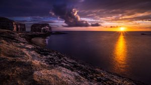 sunset in gozo island